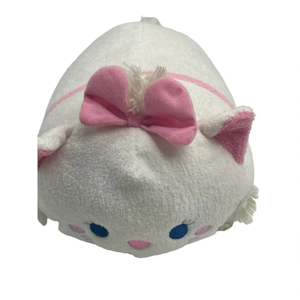 Disney Store Tsum Tsum Marie (Aristocrats) Pillow Plush White and Pink 12” RARE